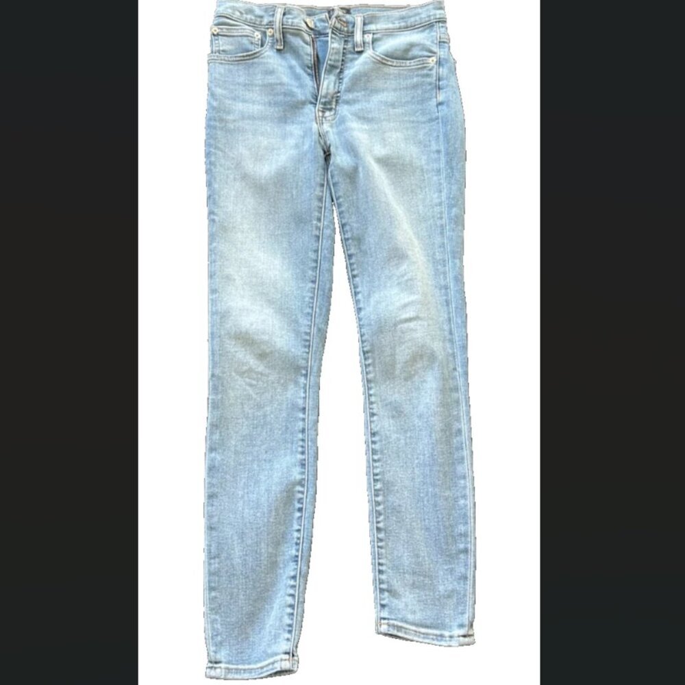 J.Crew Women’s Skinny High Rise Jeans Size 27 Light Wash Stretch Denim AK724
